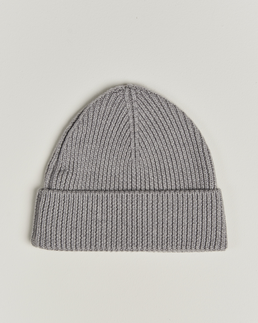 Herr | Mössor | J.Lindeberg | Juan Merino Beanie Light Grey Melange