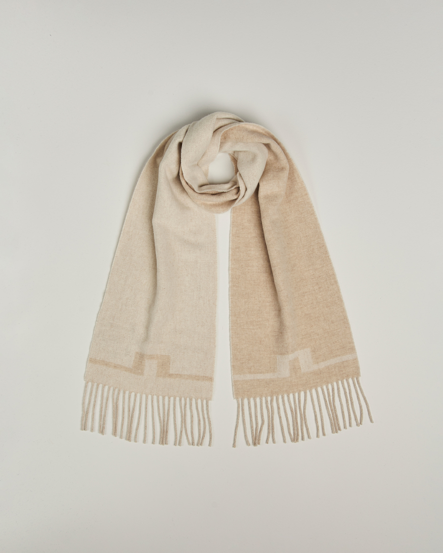 Herr | Halsdukar | J.Lindeberg | Champ Wool Doublefaced Scarf Moonbeam