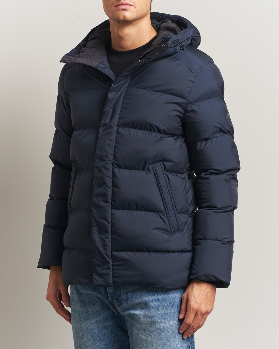 Herr | Jackor | J.Lindeberg | Padded Hooded Jacket Navy