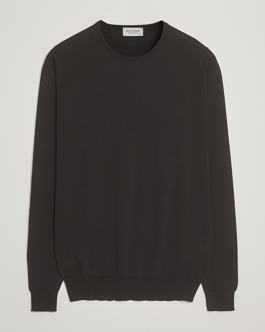 Herr | Tröjor | John Smedley | Lundy Extra Fine Merino Crew Neck Faulkner Brown