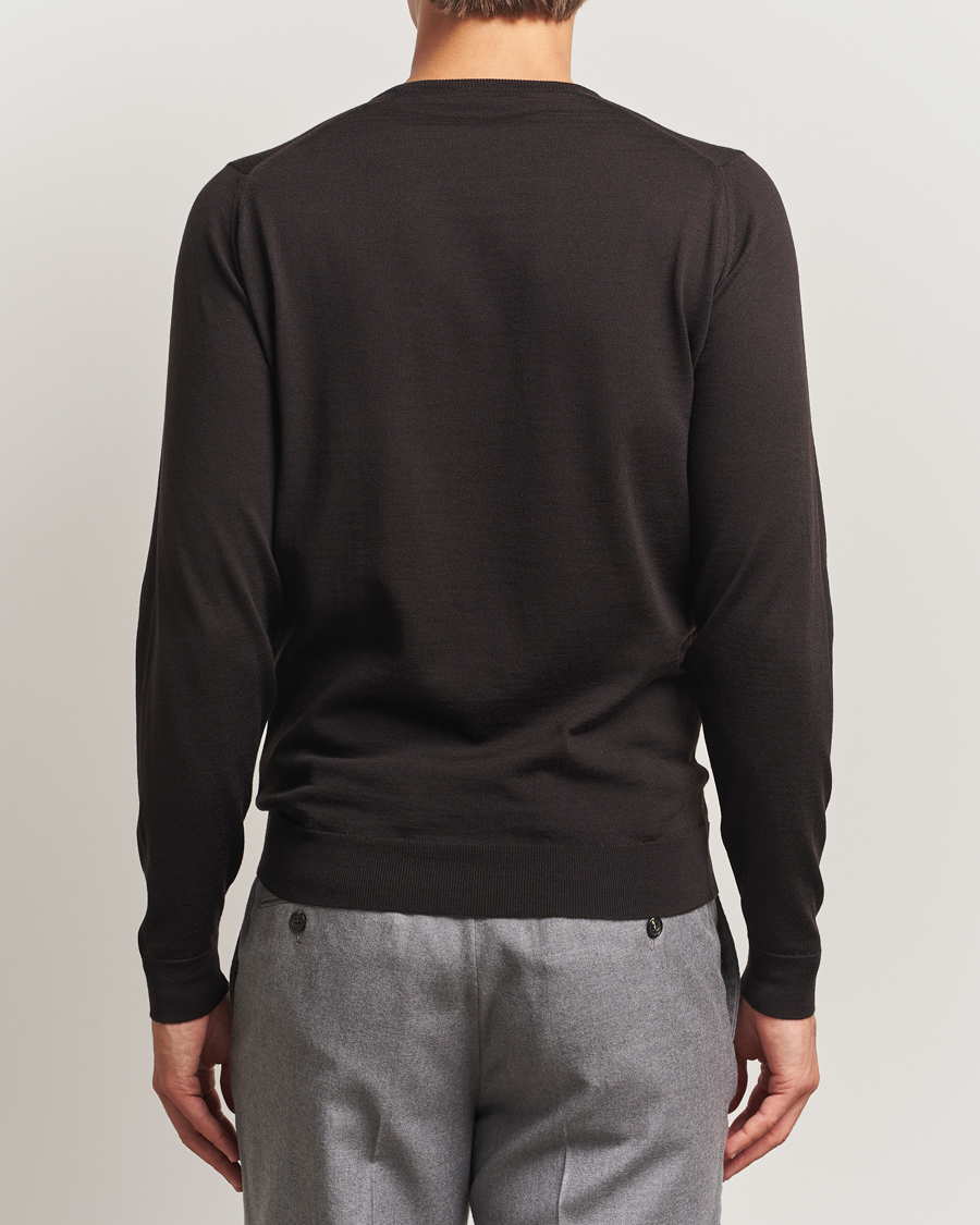 Herr | Tröjor | John Smedley | Lundy Extra Fine Merino Crew Neck Faulkner Brown