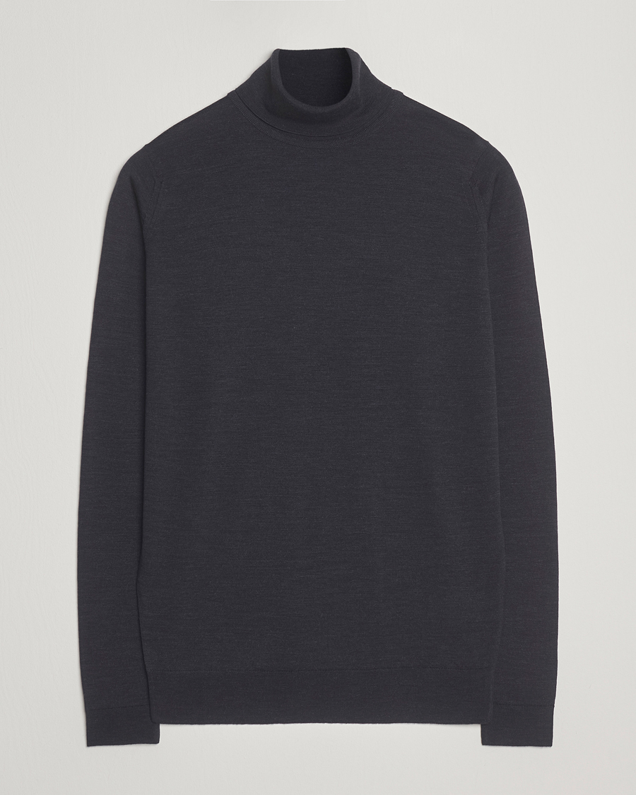Herr | Tröjor | John Smedley | Cherwell Extra Fine Merino Rollneck Hepburn Smoke