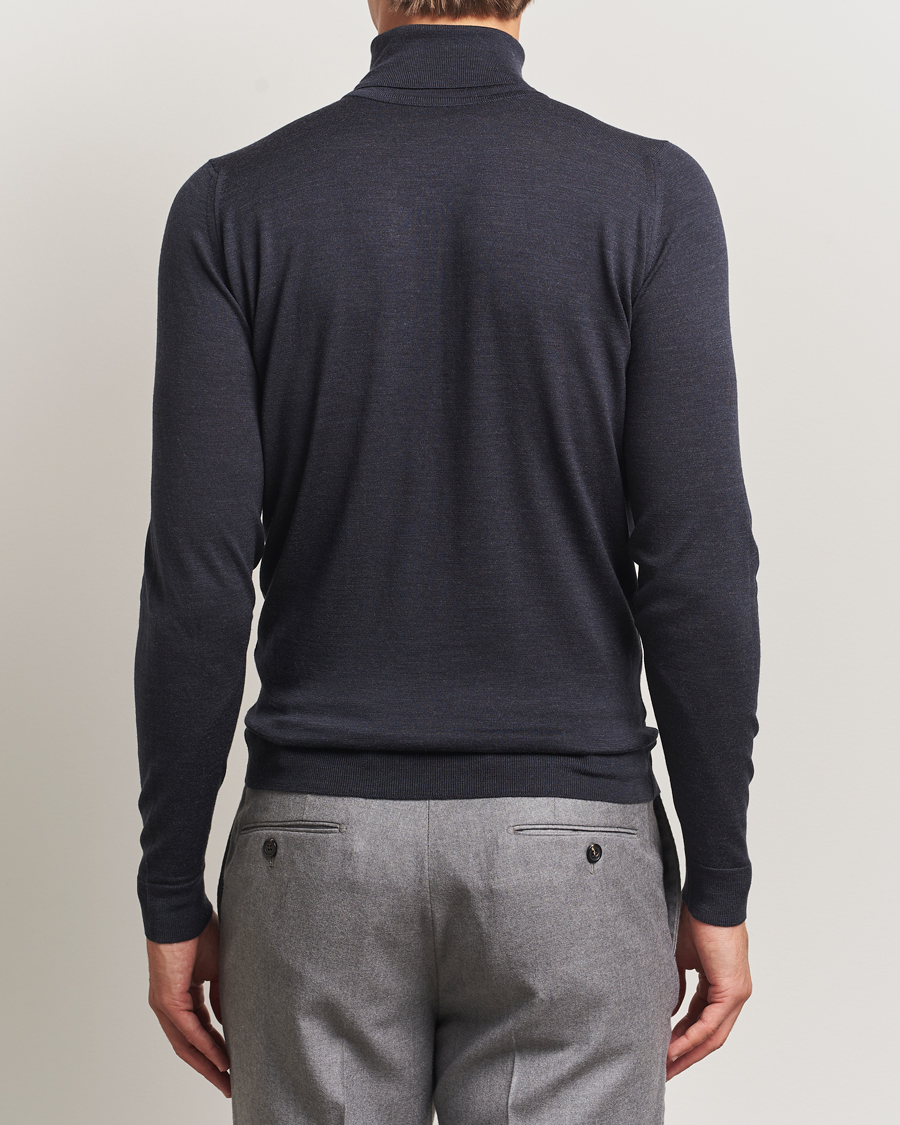 Herr | Tröjor | John Smedley | Cherwell Extra Fine Merino Rollneck Hepburn Smoke