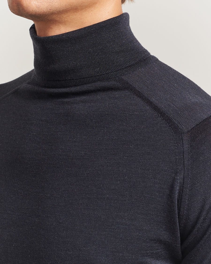 Herr | Tröjor | John Smedley | Cherwell Extra Fine Merino Rollneck Hepburn Smoke