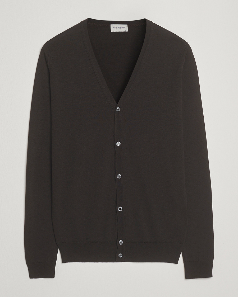 Herr | Tröjor | John Smedley | Petworth Extra Fine Merino Cardigan Faulkner Brown