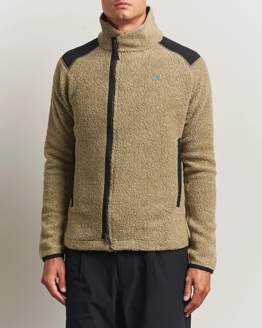 Herr | Tröjor | Klättermusen | Skoll Wool Fleece Jacket Silver Green