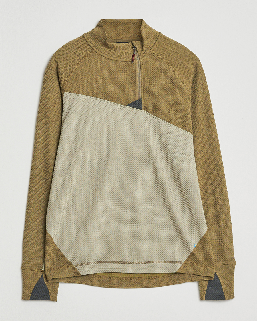 Herr | Tröjor | Klättermusen | Huge Half Zip Sweater Silver Green Olive