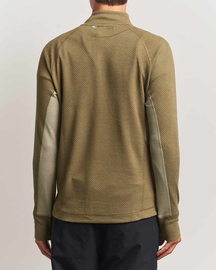 Herr | Tröjor | Klättermusen | Huge Half Zip Sweater Silver Green Olive