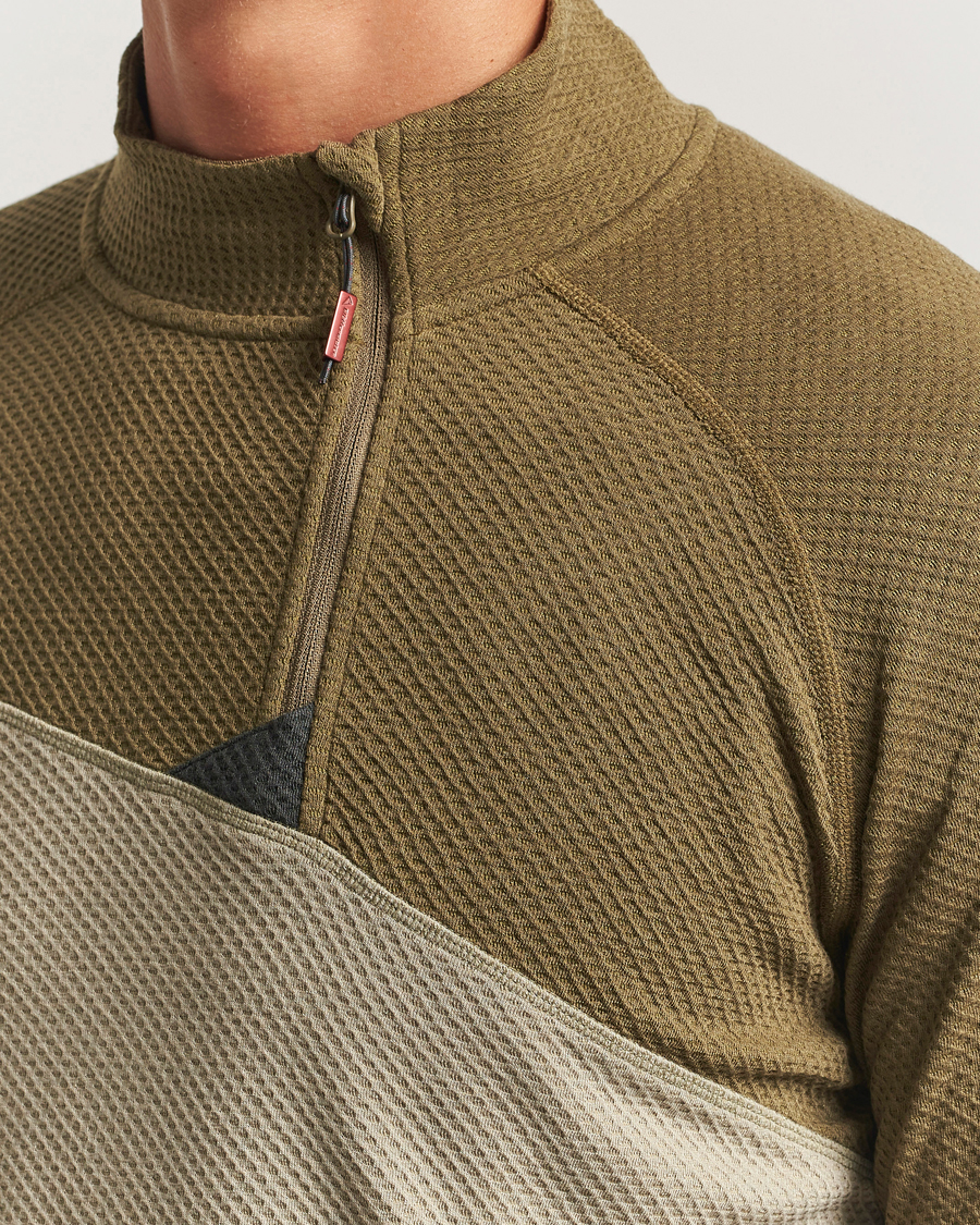 Herr | Tröjor | Klättermusen | Huge Half Zip Sweater Silver Green Olive