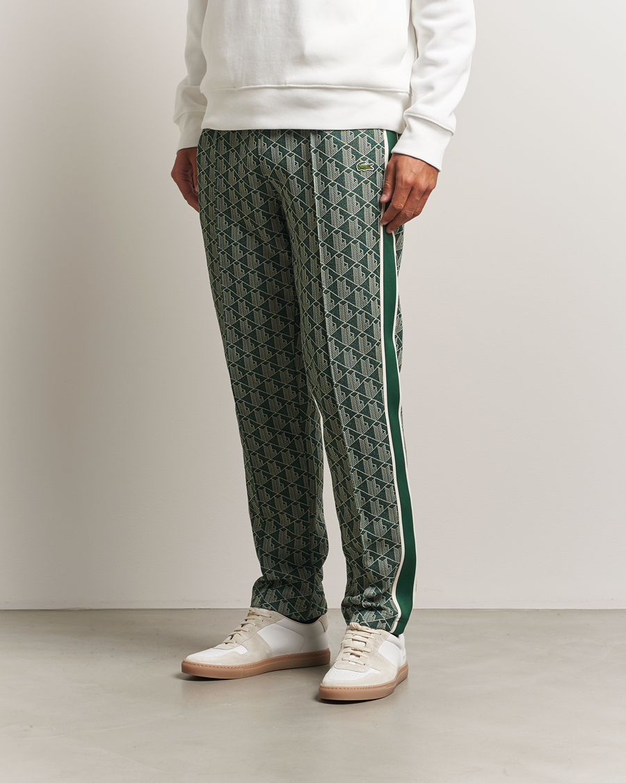 Herr | Byxor | Lacoste | Monogram Track Pants Green/Sinople