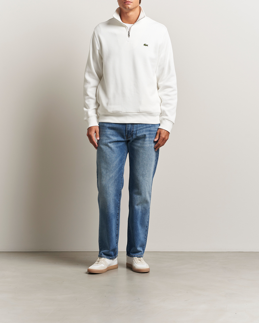 Herr | Tröjor | Lacoste | Rib Interlock Half Zip Flour