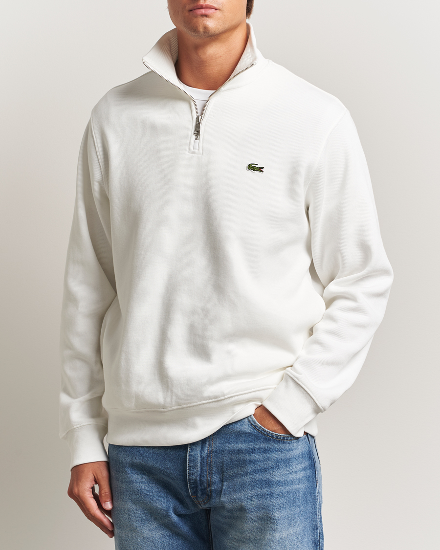 Herr | Tröjor | Lacoste | Rib Interlock Half Zip Flour