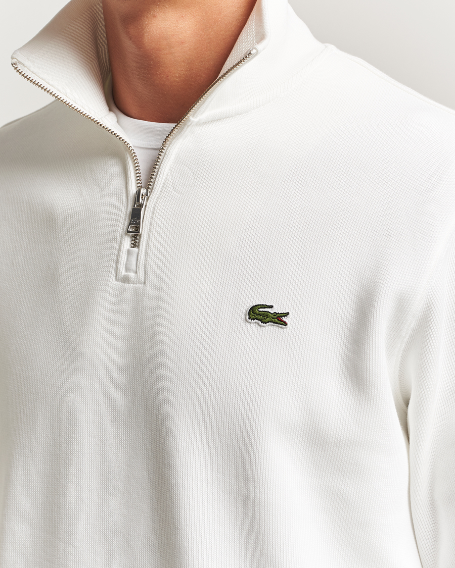 Herr | Tröjor | Lacoste | Rib Interlock Half Zip Flour