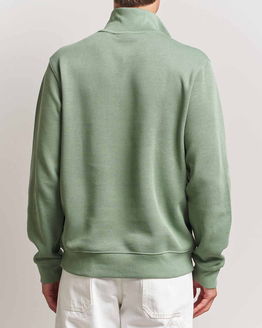 Herr | Tröjor | Lacoste | Rib Interlock Half Zip Thyme Green