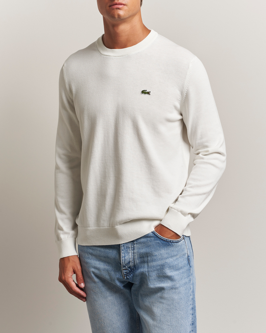 Herr | Tröjor | Lacoste | Cotton Knitted Sweater Flour