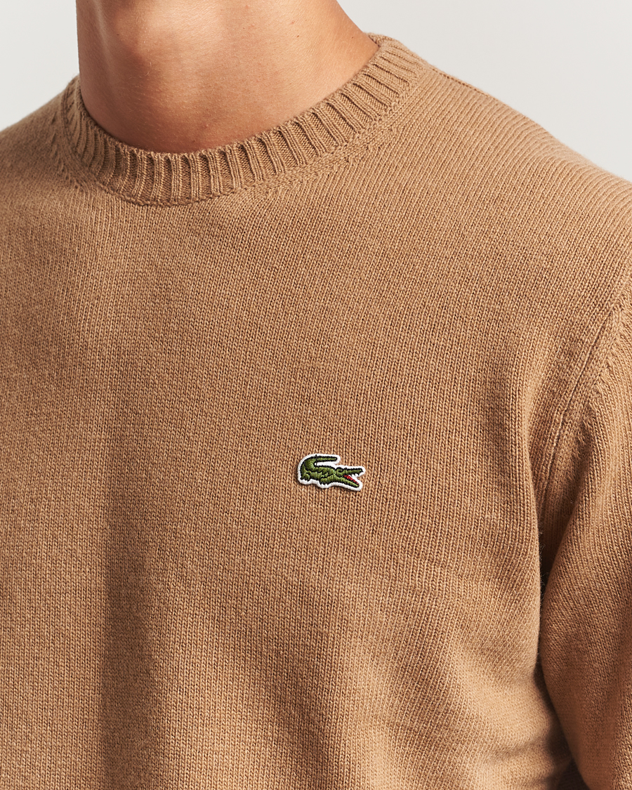 Herr | Tröjor | Lacoste | Carded Wool Crew Neck Datte Chine