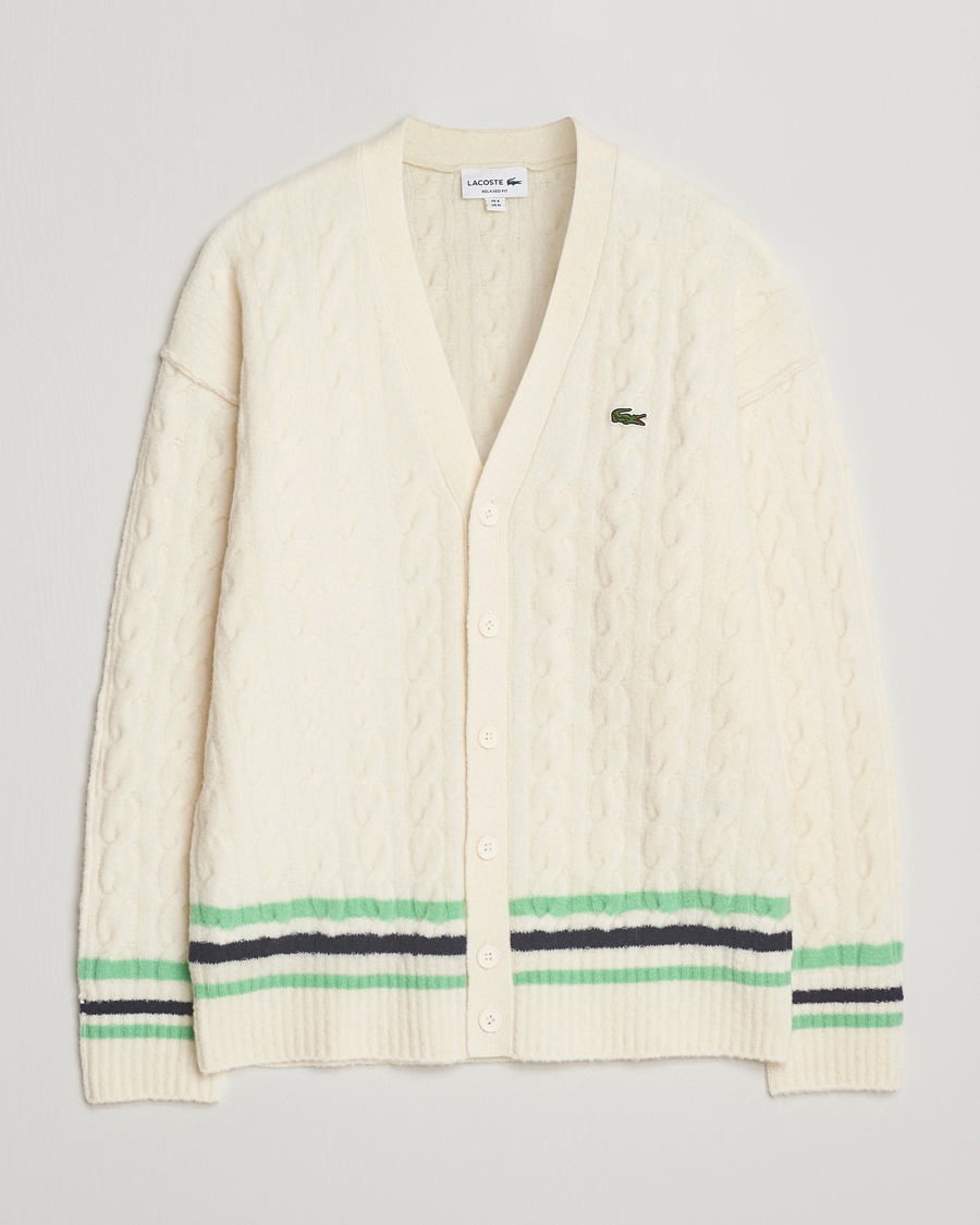 Herr | Tröjor | Lacoste | Fuzzy Wool Tennis Cardigan Lapland