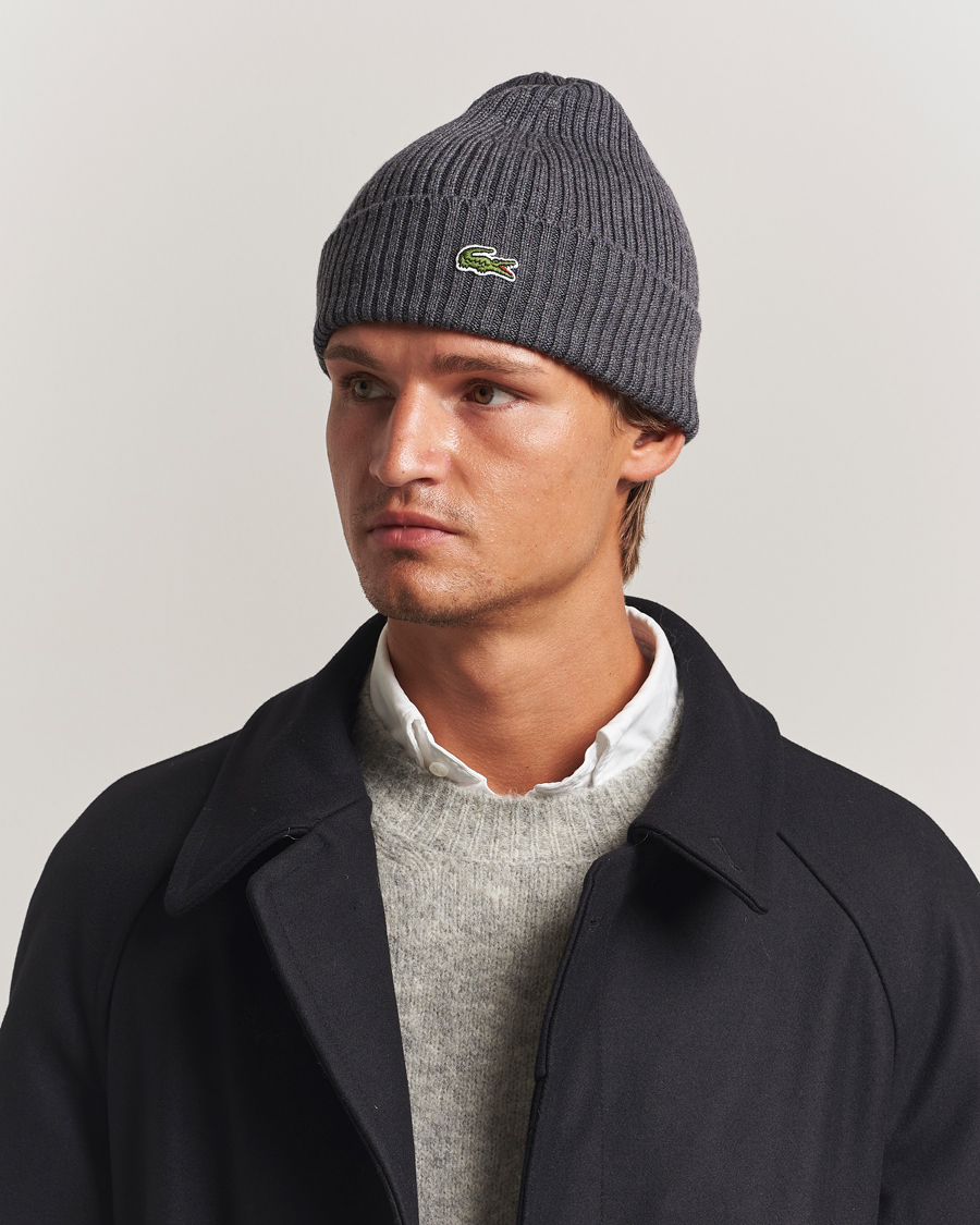 Herr | Mössor | Lacoste | Wool Knitted Beanie Pitch Chine