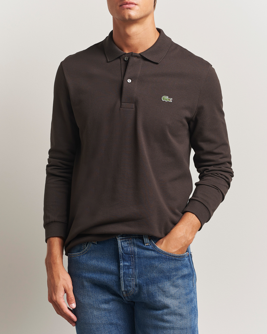 Herr | Pikéer | Lacoste | Original Long Sleeve Polo Piké Porto Brown