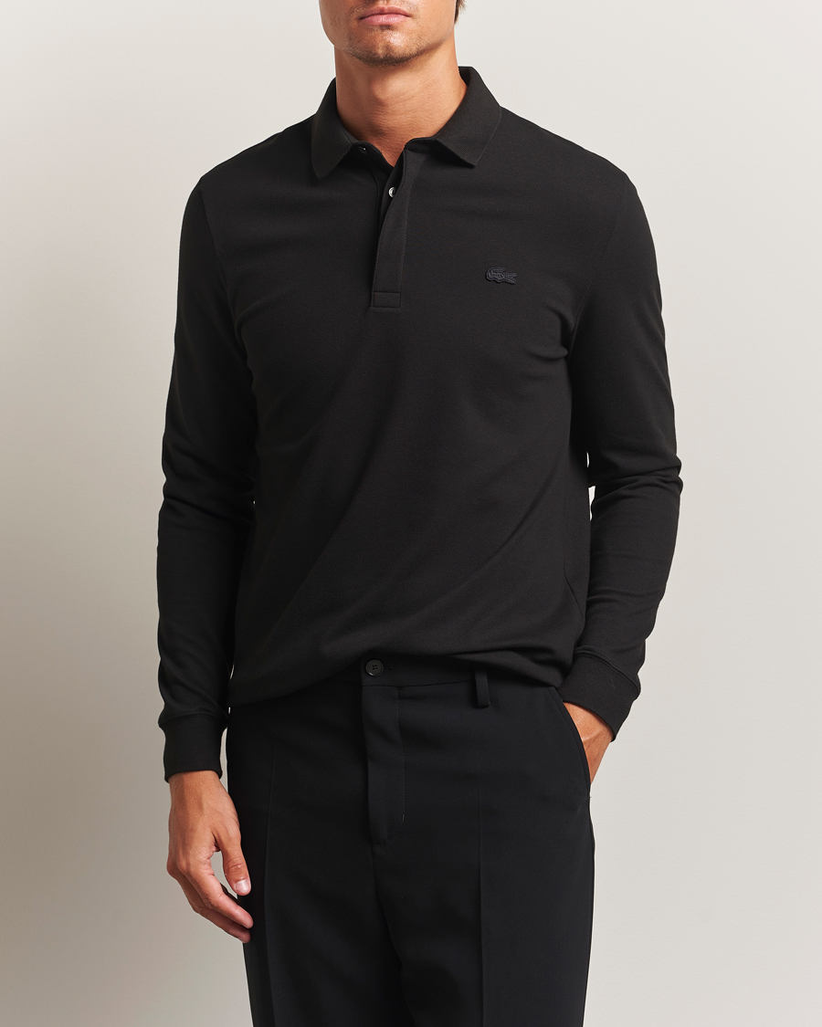 Herr | Pikéer | Lacoste | Paris Long Sleeve Polo Piké Black
