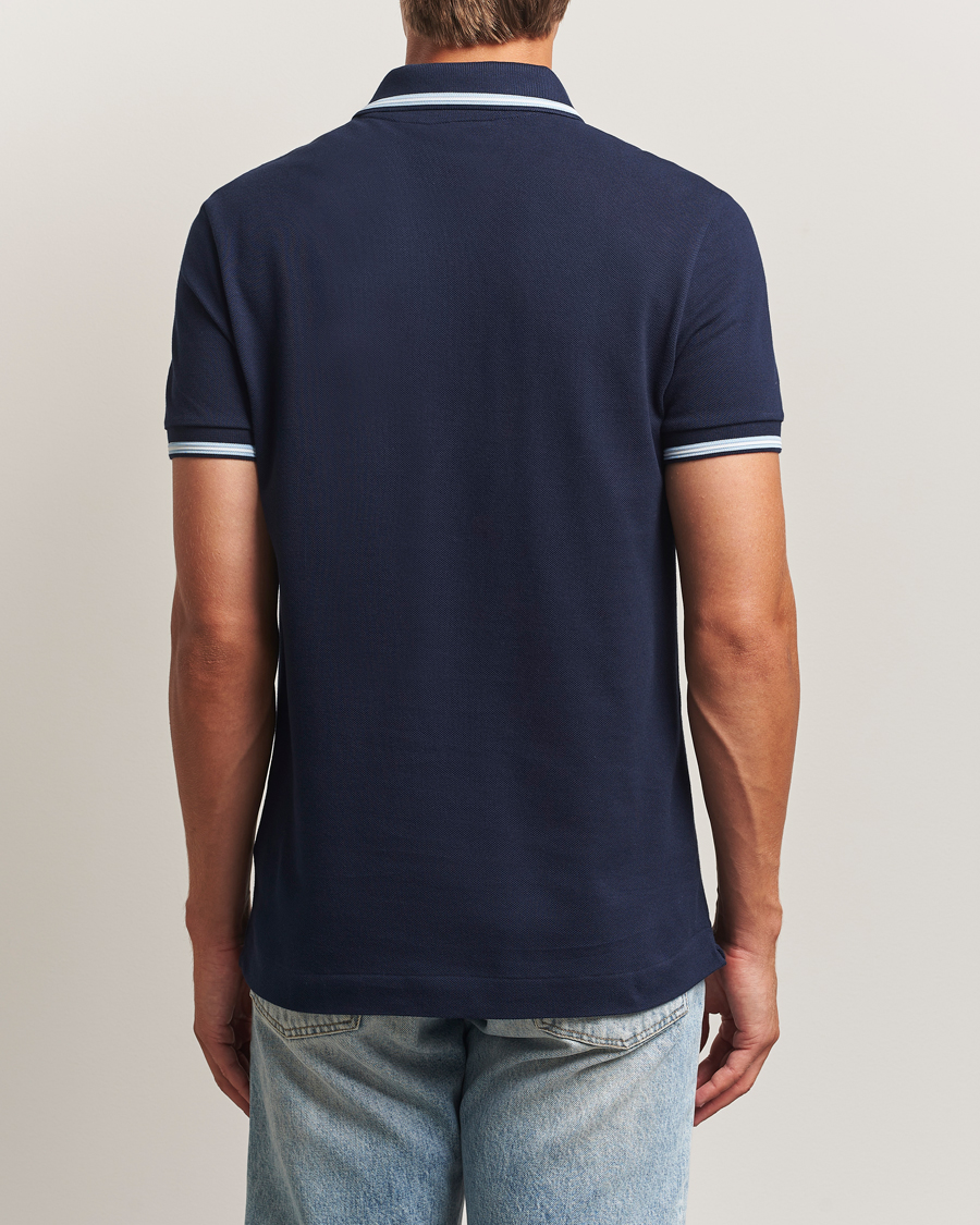 Herr | Pikéer | Lacoste | Original Stripe Collar Polo Piké Navy Blue