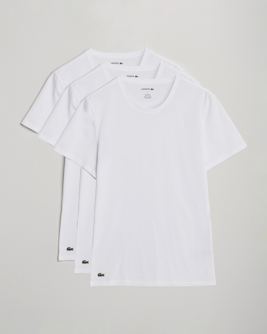 Herr | T-Shirts | Lacoste | 3-Pack Crew Neck T-Shirt White