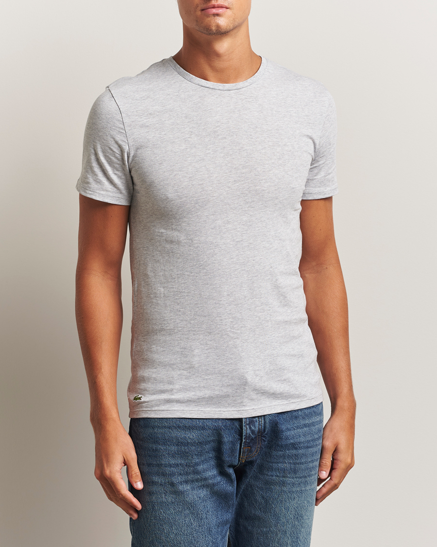 Herr | T-Shirts | Lacoste | 3-Pack Crew Neck T-Shirt White/Grey/Black