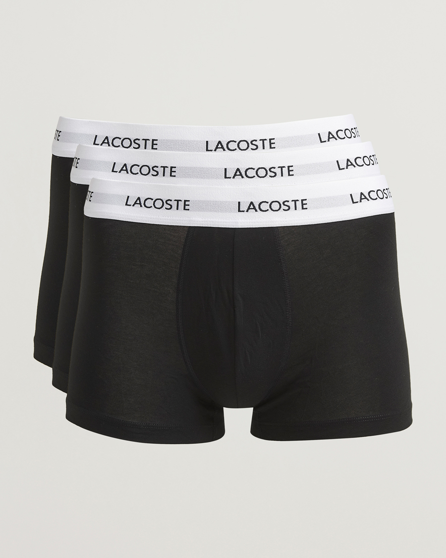 Herr | Underkläder | Lacoste | 3-Pack Stretch Cotton Trunks Black