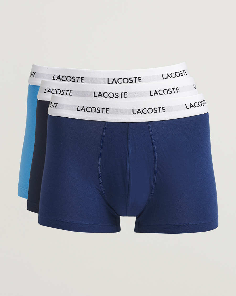 Herr | Underkläder | Lacoste | 3-Pack Stretch Cotton Trunks Blue
