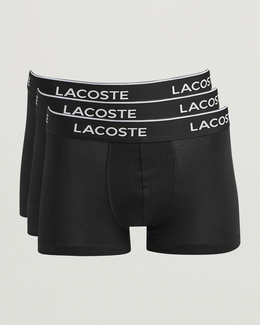 Herr | Underkläder | Lacoste | 3-Pack Stretch Cotton Trunks Black