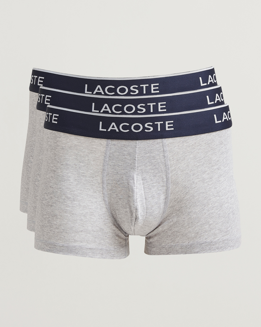 Herr | Underkläder | Lacoste | 3-Pack Stretch Cotton Trunks Silver Chine