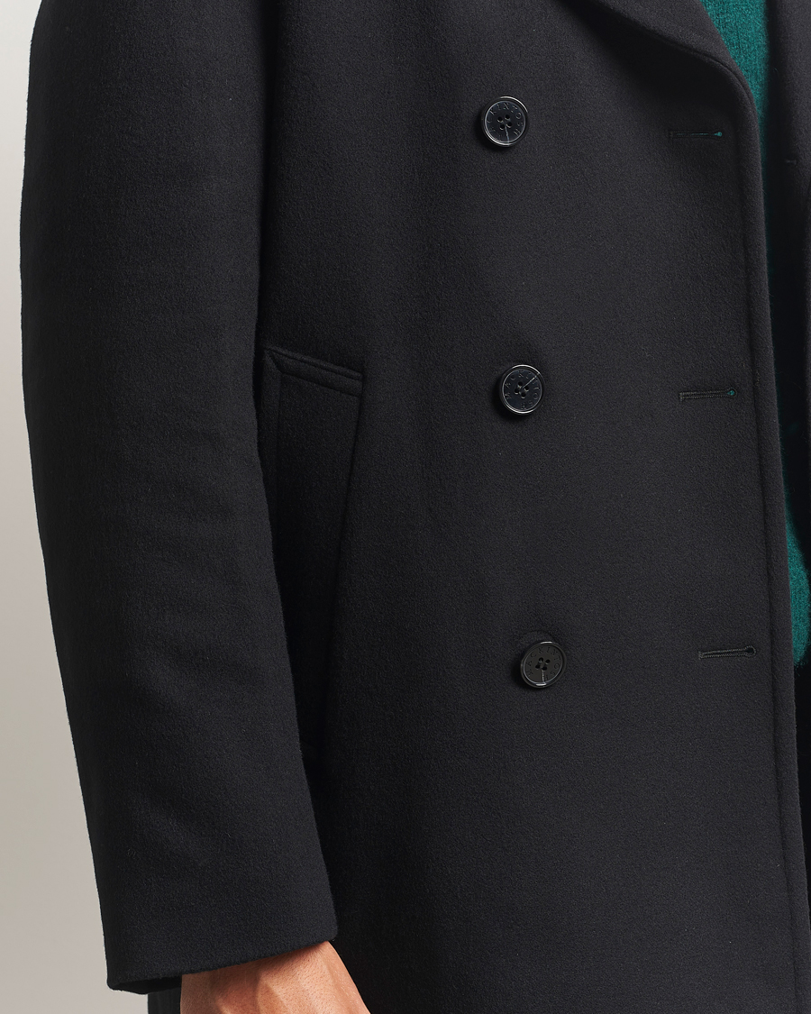 Herr | Jackor | Mackintosh | Dalton Wool/Cashmere Peacoat Black