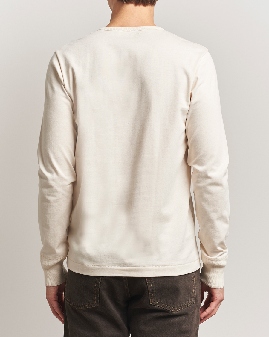 Herr | T-Shirts | Merz b. Schwanen | Classic Fit Sturdy Organic Cotton Henley Nature
