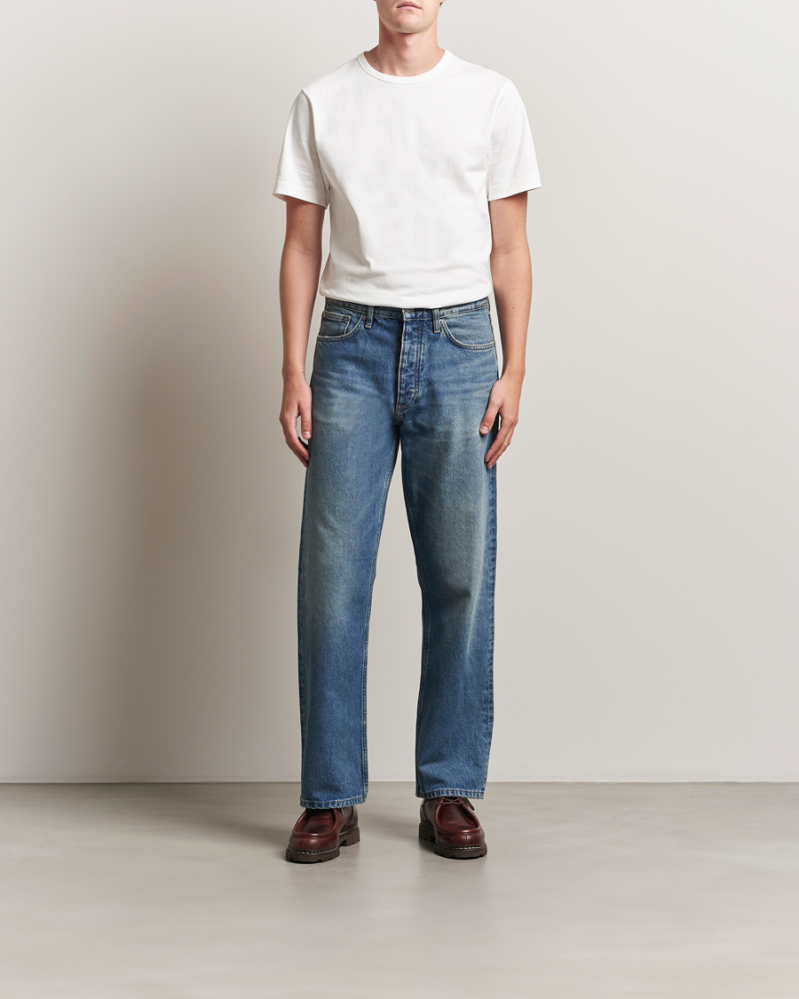 Herr | T-Shirts | Merz b. Schwanen | Classic Fit Sturdy Loopwheeled T-Shirt White