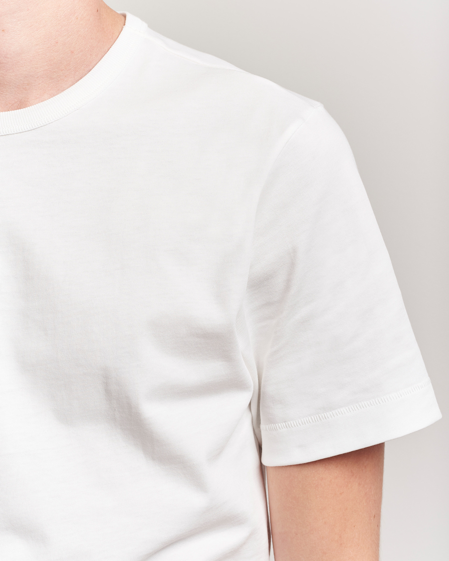 Herr | T-Shirts | Merz b. Schwanen | Classic Fit Sturdy Loopwheeled T-Shirt White