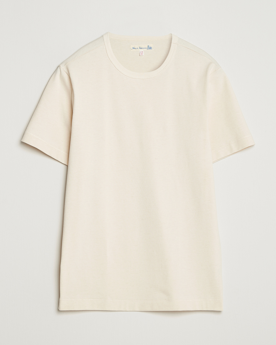 Herr | T-Shirts | Merz b. Schwanen | Classic Fit Sturdy T-Shirt Nature