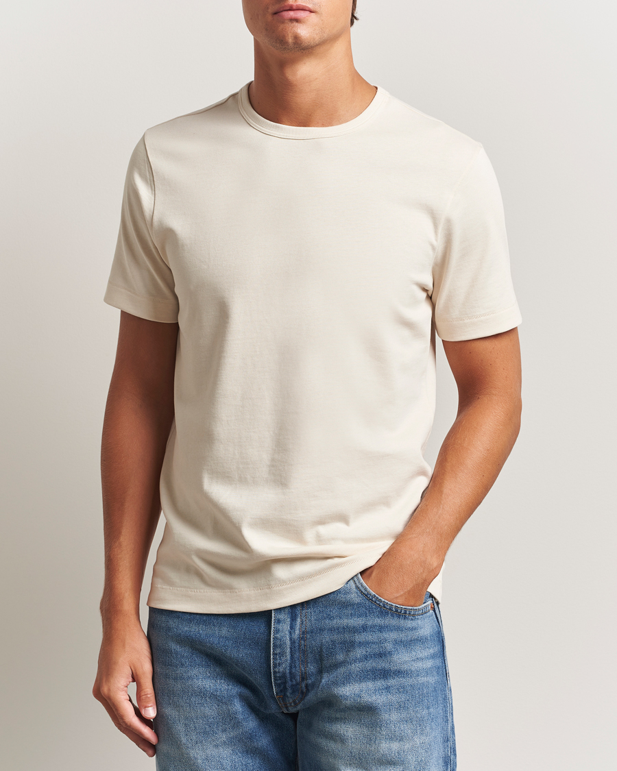 Herr | T-Shirts | Merz b. Schwanen | Classic Fit Sturdy T-Shirt Nature