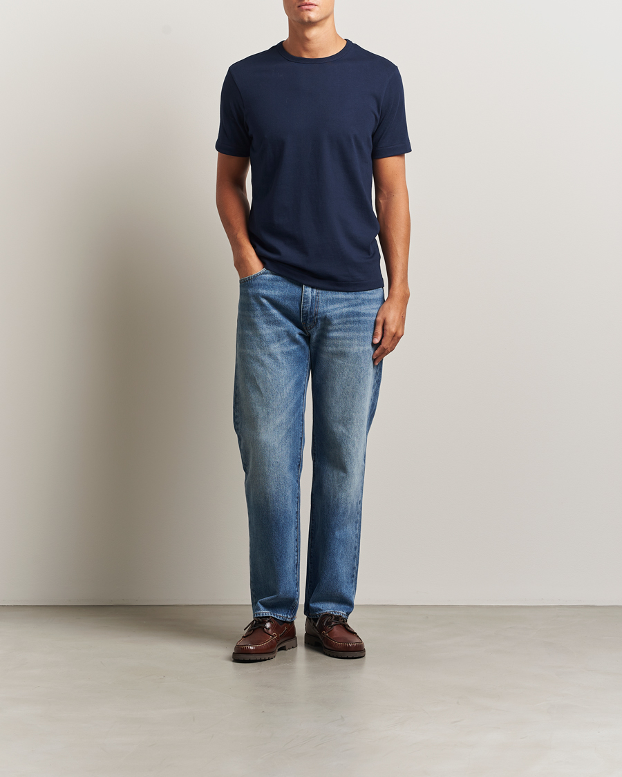 Herr | T-Shirts | Merz b. Schwanen | Classic Fit Sturdy T-Shirt Ink Blue