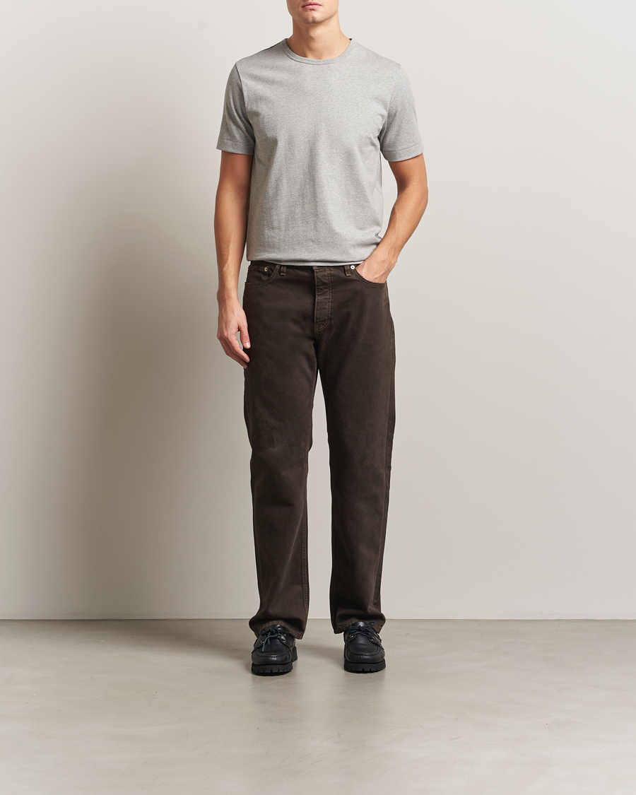 Herr | T-Shirts | Merz b. Schwanen | Classic Fit Sturdy T-Shirt Grey Melange