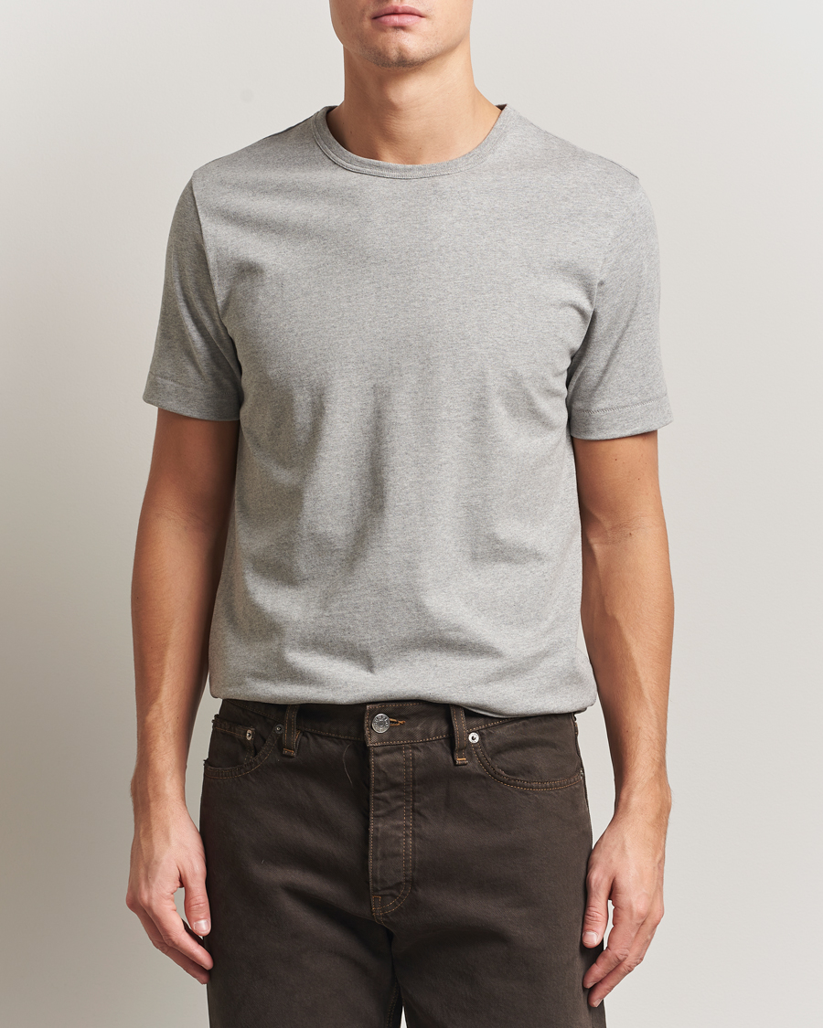 Herr | T-Shirts | Merz b. Schwanen | Classic Fit Sturdy T-Shirt Grey Melange