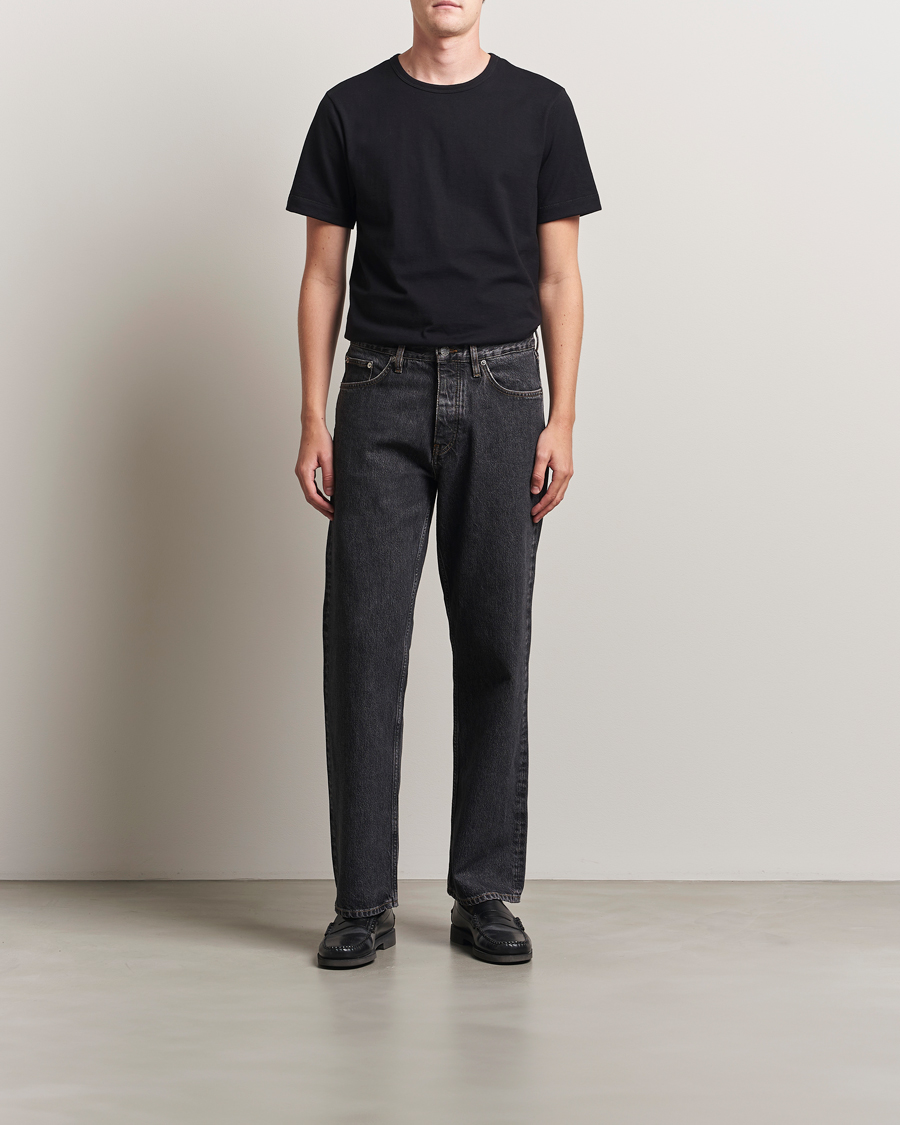 Herr | T-Shirts | Merz b. Schwanen | Classic Fit Sturdy Loopwheeled T-Shirt Black