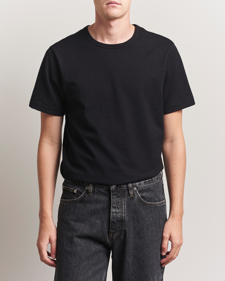 Herr | T-Shirts | Merz b. Schwanen | Classic Fit Sturdy T-Shirt Black