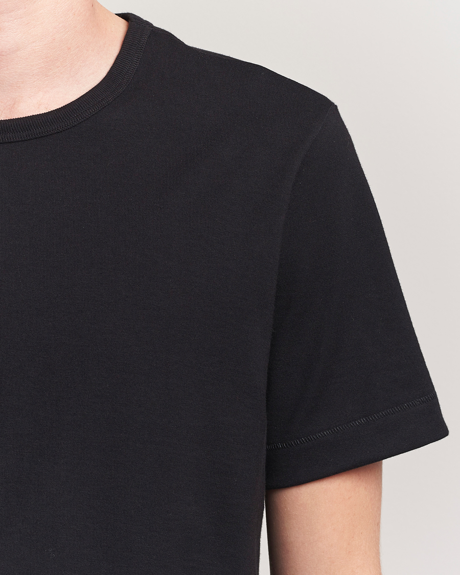 Herr | T-Shirts | Merz b. Schwanen | Classic Fit Sturdy Loopwheeled T-Shirt Black