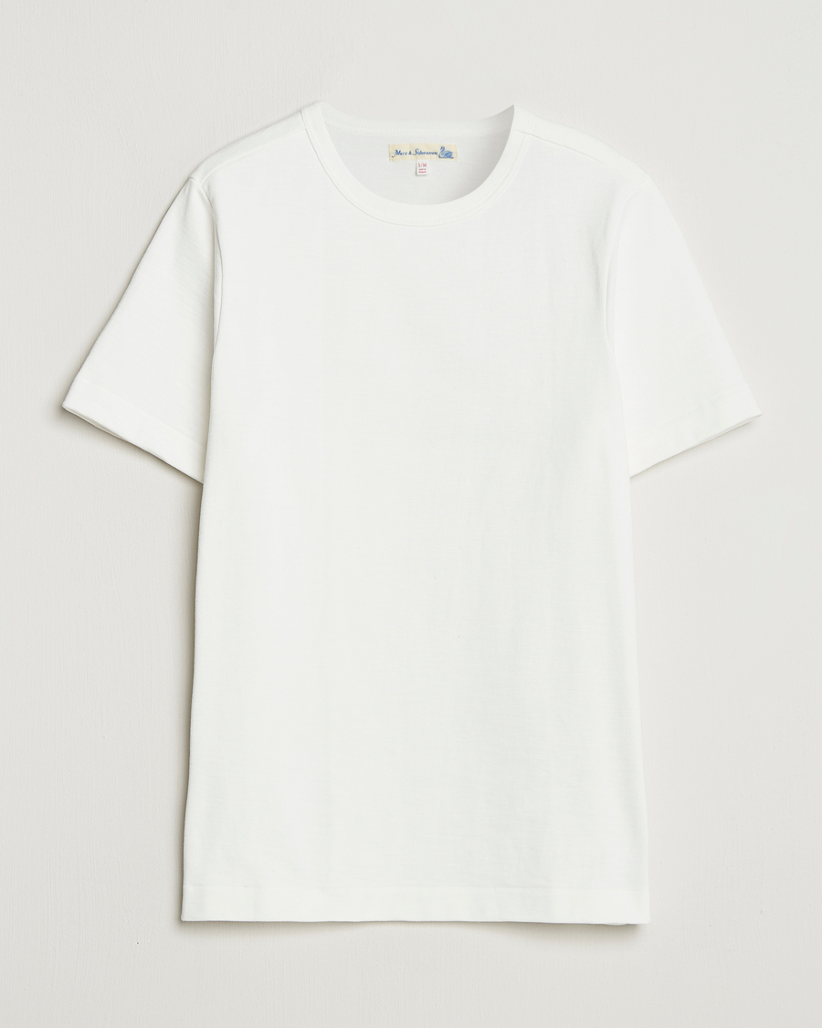 Herr | T-Shirts | Merz b. Schwanen | Relaxed Fit Loopwheeled Heavy T-Shirt White