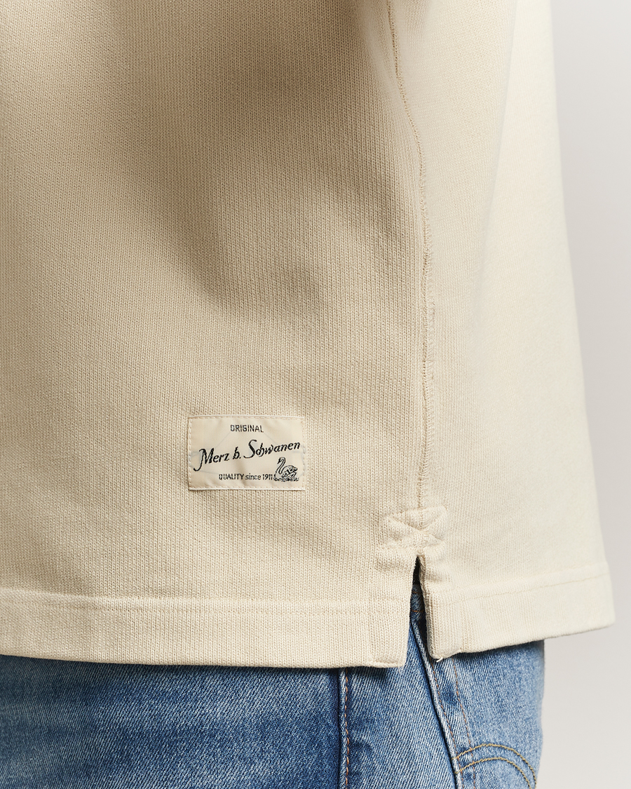 Herr | Tröjor | Merz b. Schwanen | Relaxed Fit Vintage Cotton Rugby Shirt Nature