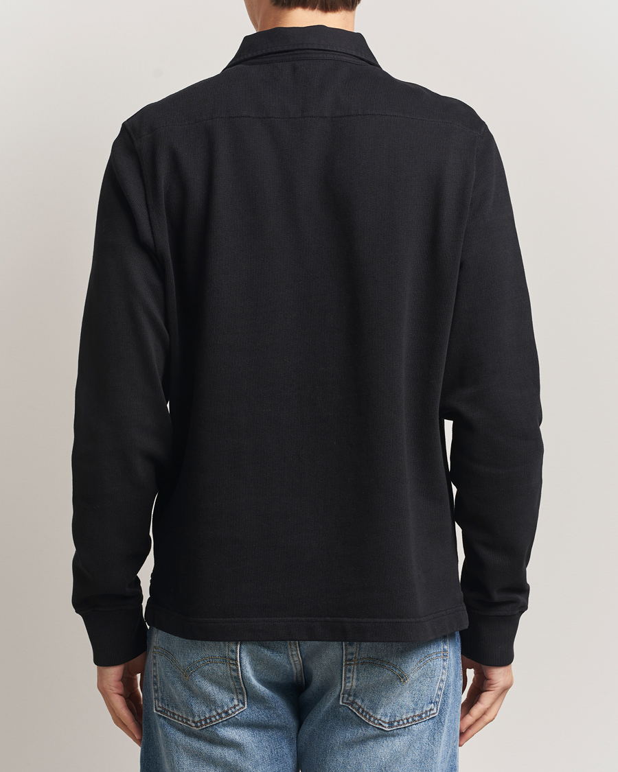 Herr | Tröjor | Merz b. Schwanen | Relaxed Fit Vintage Cotton Rugby Shirt Black