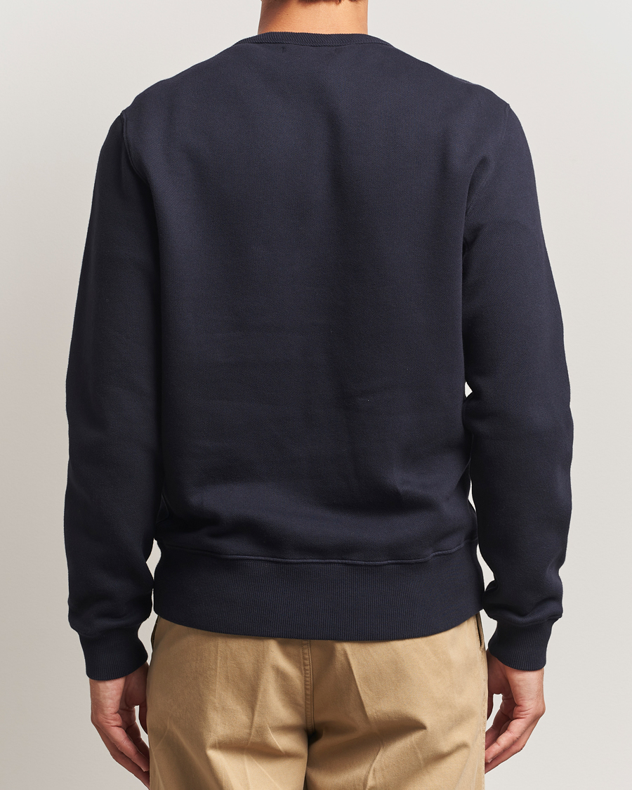 Herr | Tröjor | Merz b. Schwanen | Relaxed Fit Vintage Cotton Sweatshirt Dark Navy