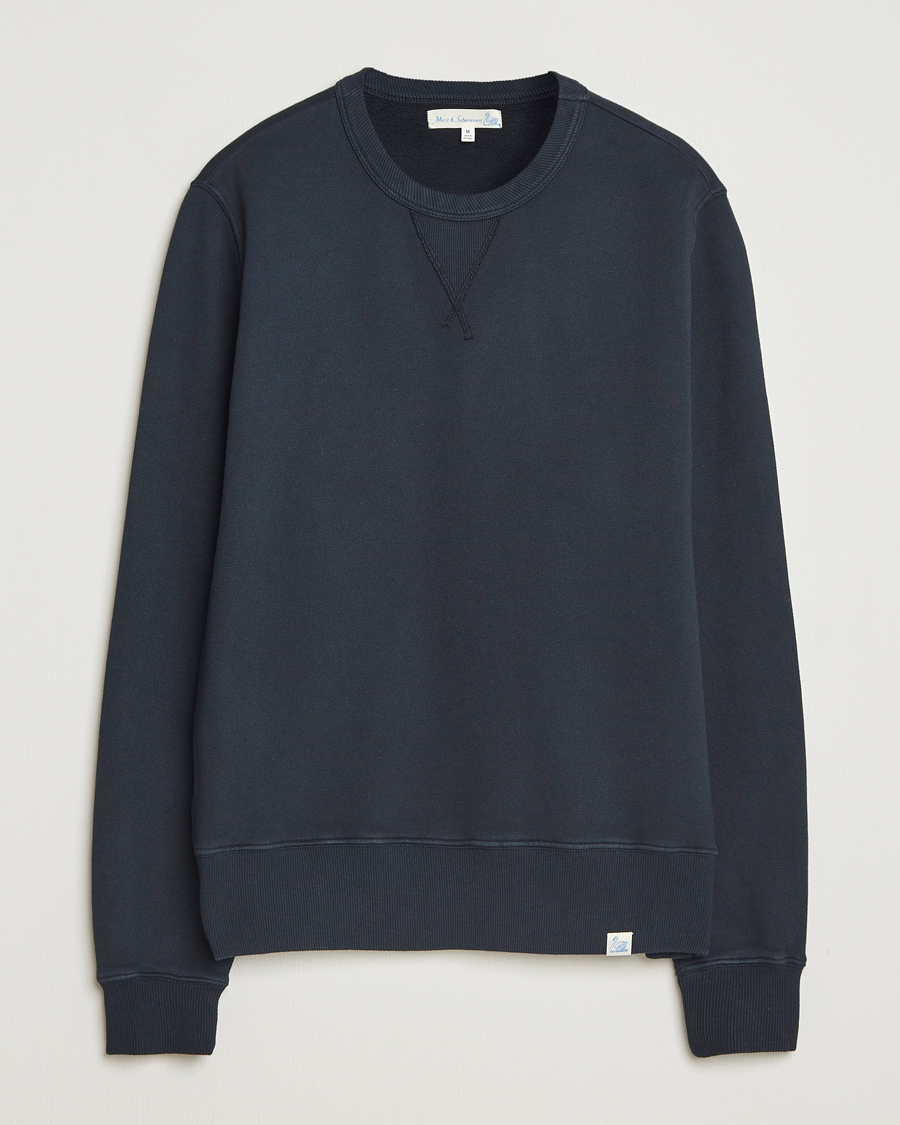 Herr | Tröjor | Merz b. Schwanen | Relaxed Fit Vintage Cotton Sweatshirt Charcoal