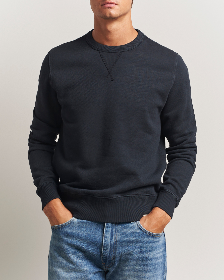 Herr | Tröjor | Merz b. Schwanen | Relaxed Fit Vintage Cotton Sweatshirt Charcoal