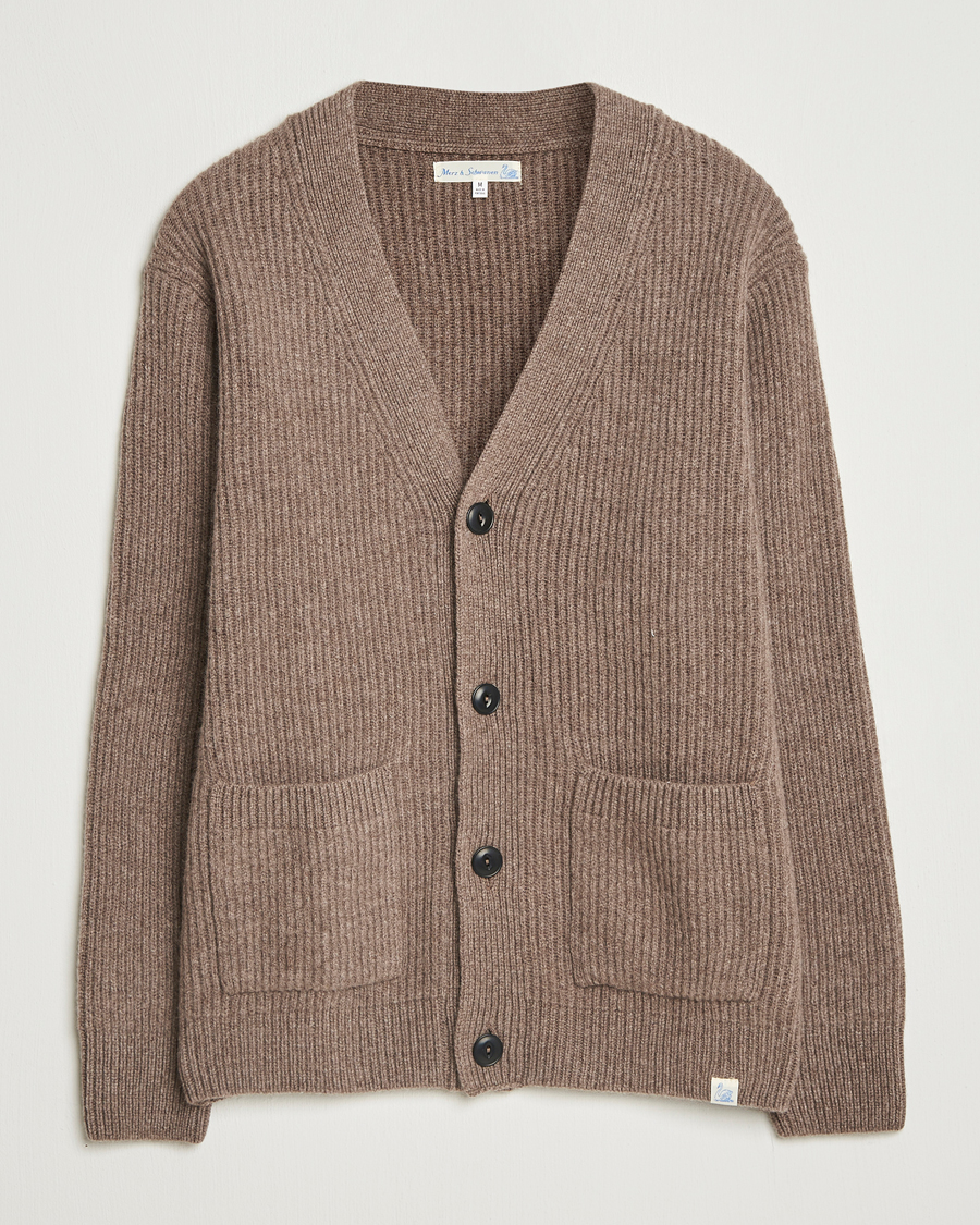 Herr | Tröjor | Merz b. Schwanen | Merino/Cashmere Knitted Cardigan Grain